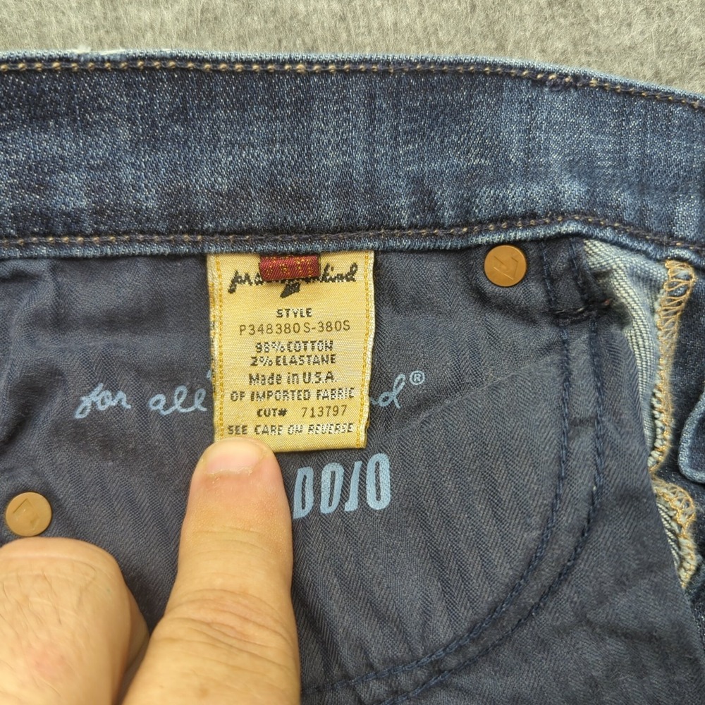 7 for all Mankind Jeans Womens 31‎ Blue Dojo Capri Casual Boho - Picture 11 of 13